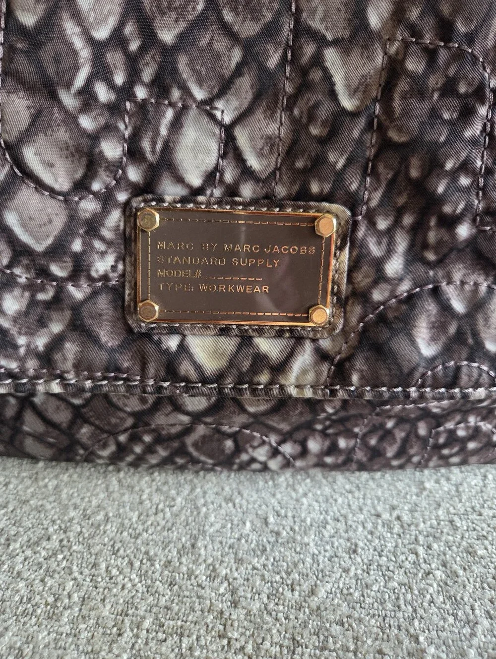 Marc by Marc Jacobs Quilted Snake Print Workwear Crossbody Bag